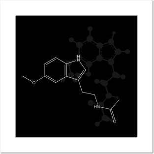 Melatonin Molecule Posters and Art